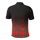 McBean Tartan Crest Polo Shirt - Thistle Black Style